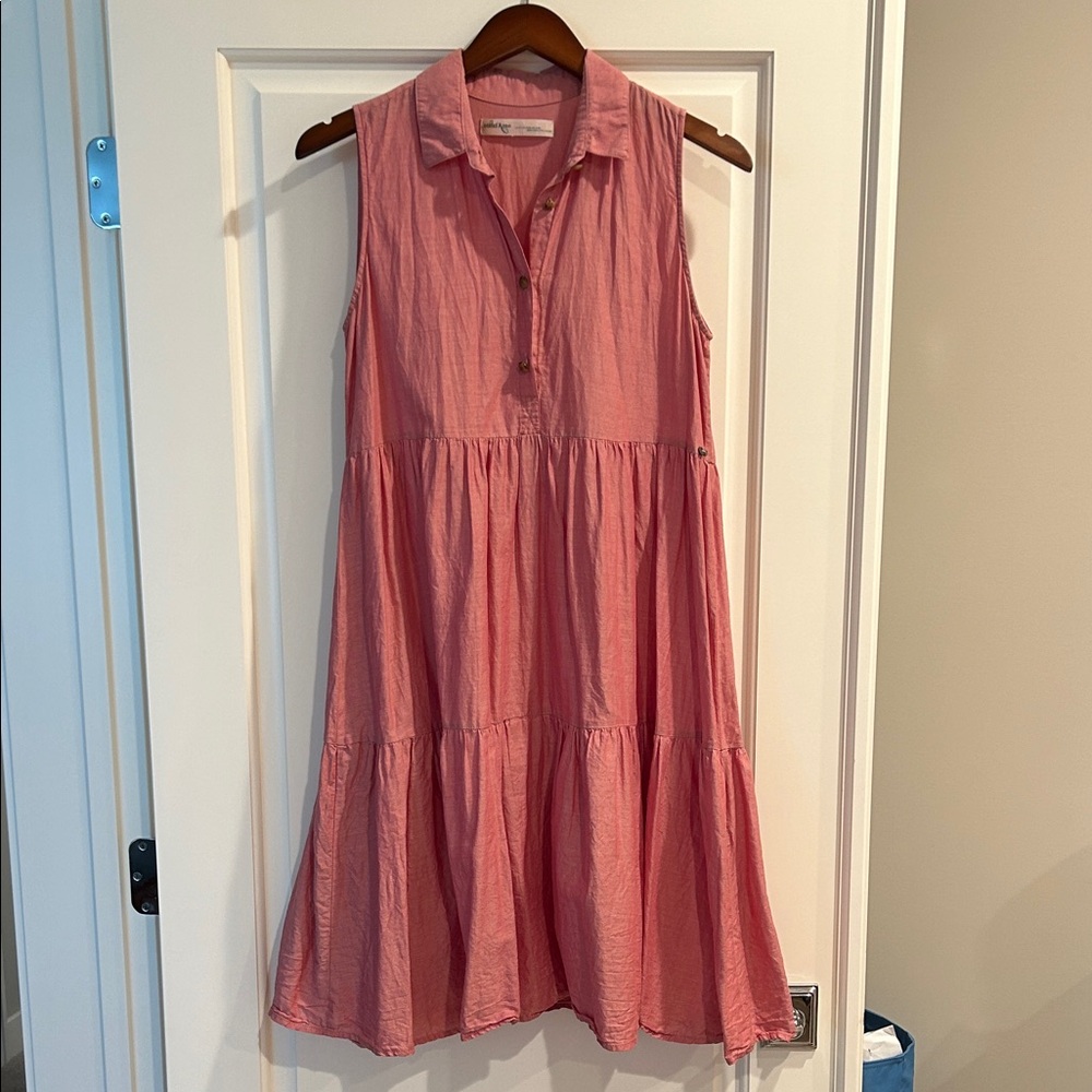 Sleeveless Pink Midi Dress